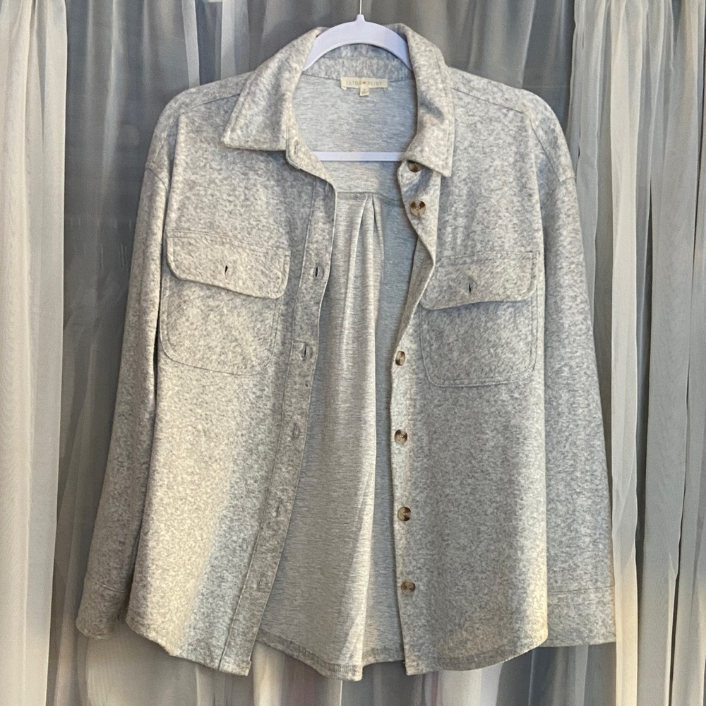 Ultra Flirt Heather Gray Utility Jacket